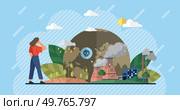 Carbon dioxide vector illustration. The atmospheric burden carbon dioxide is critical environmental concern Human activities pollute air with carbon dioxide demand regulation The carbon dioxide. Carbon dioxide. The problem carbon dioxide pollution requires urgent attention. Стоковая иллюстрация, агентство Ingram Publishing / Фотобанк Лори