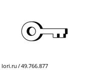 Minimalist black key representing security and access in digital systems. Ideal for cybersecurity, digital security, blockchain technology, access control, and online privacy.. Minimalist black key representing security and access in digital systems and blockchain technology. Стоковая иллюстрация, агентство Ingram Publishing / Фотобанк Лори