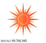Vibrant orange sun icon with sharp rays, minimalistic and abstract, symbolizing energy, warmth, brightness, and solar power.. Vibrant orange sun icon with sharp rays, minimalistic and abstract design, energy representation. Стоковая иллюстрация, агентство Ingram Publishing / Фотобанк Лори
