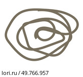 An abstract line art with tangled lines forming an organic shape, showcasing minimalistic, neutral design.. Abstract tangled line art, minimalist design, organic shapes, neutral colors, simple aesthetic. Стоковая иллюстрация, агентство Ingram Publishing / Фотобанк Лори