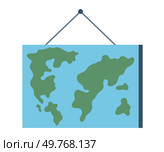 Simplified world map vector illustration hanging in frame on wall, continents seas and oceans. Climate change continues to threaten planet earth, protect future generations. Cartography and geography. Simplified world map vector illustration hanging in frame on wall, continents seas and oceans. Стоковая иллюстрация, агентство Ingram Publishing / Фотобанк Лори