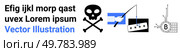 Text, skull and crossbones, hand holding ticket, circuit board with B. Ideal for education, tech, entertainment, cybersecurity, marketing, design branding Landing page. Creative Design Elements Including Text, Skull and Crossbones, Hand Holding Ticket, Circuit Board. Стоковая иллюстрация, агентство Ingram Publishing / Фотобанк Лори