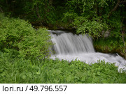 Водопад на реке Молочка, Плато Лаго-Наки, Адыгея. Стоковое фото, фотограф Оглоблин Андрей Николаевич / Фотобанк Лори