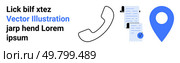 Phone icon, paper checklists with pens, blue map pin icon. Ideal for business communication, contact pages, customer service, task management, navigation, corporate presentations, online directories. Phone Icon, Checklist with Pen, and Map Pin - Business and Communication Essentials. Стоковая иллюстрация, агентство Ingram Publishing / Фотобанк Лори