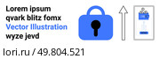Lock symbol next to an upward arrow and a smartphone with a payment confirmation. Ideal for data protection, security, transactions, mobile payments, confidentiality, cybersecurity, financial tech. Secure Data Transfer Concept with Lock, Arrow, and Mobile Payment Elements. Стоковая иллюстрация, агентство Ingram Publishing / Фотобанк Лори