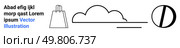 Shopping bag, cloud, and a semi-circle intersected by a line, accompanied by abstract text. Ideal for branding, design concepts, creative projects, minimalism, e-commerce digital marketing. Minimalist Design Featuring Shopping Bag, Cloud, and Geometric Shape. Стоковая иллюстрация, агентство Ingram Publishing / Фотобанк Лори