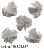 Crumpled paper isolated on white background. Стоковое фото, агентство Ingram Publishing / Фотобанк Лори