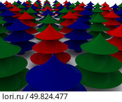 RGB christmass tree. 3D firtree. Стоковое фото, агентство Ingram Publishing / Фотобанк Лори