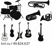 Set of different stringed, wind and percussion instruments . Стоковая иллюстрация, агентство Ingram Publishing / Фотобанк Лори