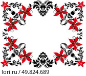 Abstract floral vector frame background in Victorian style. Стоковая иллюстрация, агентство Ingram Publishing / Фотобанк Лори