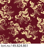 Floral seamless background for yours design use. For easy making seamless pattern just drag all group into swatches bar, and use it for filling any contours. Стоковая иллюстрация, агентство Ingram Publishing / Фотобанк Лори