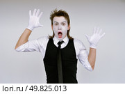 dramatic mime actor . Close-up. Стоковое фото, агентство Ingram Publishing / Фотобанк Лори