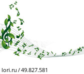 Vector musical notes staff background for design use. Стоковая иллюстрация, агентство Ingram Publishing / Фотобанк Лори