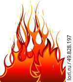 Inferno fire vector background for design use. Стоковая иллюстрация, агентство Ingram Publishing / Фотобанк Лори