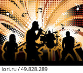 Rock group singers theme. Vector illustration for design use. Стоковая иллюстрация, агентство Ingram Publishing / Фотобанк Лори