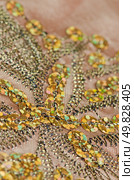 Fabric texture with spangles, sequin to background. Стоковое фото, агентство Ingram Publishing / Фотобанк Лори