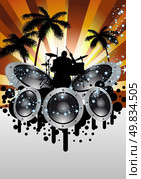 Rock group drummer. Vector illustration for design use. Стоковая иллюстрация, агентство Ingram Publishing / Фотобанк Лори