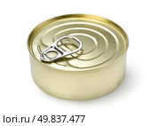 Canned pate isolated on a white background. Стоковое фото, агентство Ingram Publishing / Фотобанк Лори