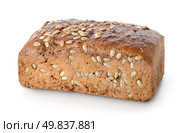 Black bread isolated on a white background. Стоковое фото, агентство Ingram Publishing / Фотобанк Лори