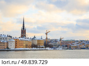 Cityscape of Gamla Stan Old Town Stockholm city Sweden. Стоковое фото, агентство Ingram Publishing / Фотобанк Лори
