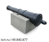 Ancient cannon isolated on a white background. Стоковое фото, агентство Ingram Publishing / Фотобанк Лори