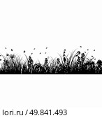 Summer meadow background. EPS 10 vector illustration without transparency and meshes. Стоковая иллюстрация, агентство Ingram Publishing / Фотобанк Лори
