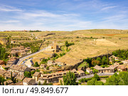 Aerial of Veracruz medieval church, ancient templar church in Segovia, Spain. Стоковое фото, агентство Ingram Publishing / Фотобанк Лори