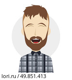 male laughing funny hilarious cartoon character vector illustration. funny laughing guy. Стоковая иллюстрация, агентство Ingram Publishing / Фотобанк Лори