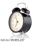 Old fashioned alarm clock on white background. Стоковое фото, агентство Ingram Publishing / Фотобанк Лори