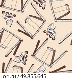 Swing and rollers seamless doodle pattern. EPS 10 vector illustration without transparency. . Стоковая иллюстрация, агентство Ingram Publishing / Фотобанк Лори