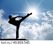 Warrior training on the breakaway. Conceptual design. Стоковое фото, агентство Ingram Publishing / Фотобанк Лори