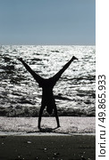 Stunt on beach. Element of design. Стоковое фото, агентство Ingram Publishing / Фотобанк Лори