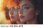 Reflective Portraits with Round Eyewear. Стоковое AI-видео, аниматор Данила Большаков / Фотобанк Лори