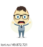 clueless businessman cartoon character theme vector art illustration. clueless businessman. Стоковая иллюстрация, агентство Ingram Publishing / Фотобанк Лори