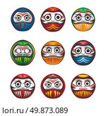 japan warrior doll. japan warrior doll character theme vector art illustration. Стоковая иллюстрация, агентство Ingram Publishing / Фотобанк Лори