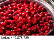 Delicious red cherry jam. close-up. Стоковое фото, агентство Ingram Publishing / Фотобанк Лори