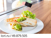 Smoke Salmon Wrap Maxican cuisine. Стоковое фото, агентство Ingram Publishing / Фотобанк Лори