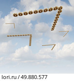 Migrating to new markets as a business concept with a group of gears and cog wheels in a migratory bird formation changing course and adapting to changing economic climate and searching for new investment opportunities and expansion. Стоковое фото, агентство Ingram Publishing / Фотобанк Лори