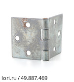 Single door hinge isolated on white background. Стоковое фото, агентство Ingram Publishing / Фотобанк Лори