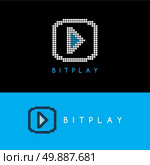 pixel art play media button. pixel art play media button theme vector illustration. Стоковая иллюстрация, агентство Ingram Publishing / Фотобанк Лори
