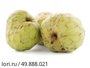 Custard apple, also known as Bullocks or Bulls Heart on white background. Стоковое фото, агентство Ingram Publishing / Фотобанк Лори