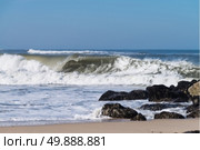 Atlantic waves at Costa Nova, Portugal. Стоковое фото, агентство Ingram Publishing / Фотобанк Лори
