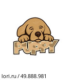 cute little puppy. cute little puppy theme vector art illustration. Стоковая иллюстрация, агентство Ingram Publishing / Фотобанк Лори