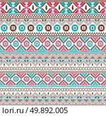 native ethnic seamless pattern. native ethnic seamless pattern theme vector art illustration. Стоковая иллюстрация, агентство Ingram Publishing / Фотобанк Лори
