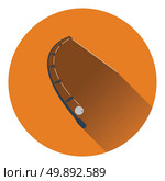 Icon of curved fishing tackle. Flat design. Vector illustration. Стоковая иллюстрация, агентство Ingram Publishing / Фотобанк Лори