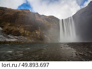 skogafoss waterfall on the South of Iceland. Стоковое фото, агентство Ingram Publishing / Фотобанк Лори