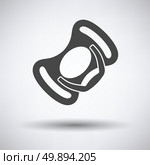 Baby soother icon on gray background, round shadow. Vector illustration. Стоковая иллюстрация, агентство Ingram Publishing / Фотобанк Лори