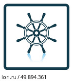 Icon of  steering wheel . Shadow reflection design. Vector illustration. Стоковая иллюстрация, агентство Ingram Publishing / Фотобанк Лори