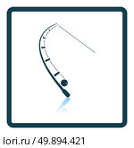 Icon of curved fishing tackle. Shadow reflection design. Vector illustration. Стоковая иллюстрация, агентство Ingram Publishing / Фотобанк Лори