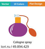 Cologne spray icon. Flat color design. Vector illustration. Стоковая иллюстрация, агентство Ingram Publishing / Фотобанк Лори